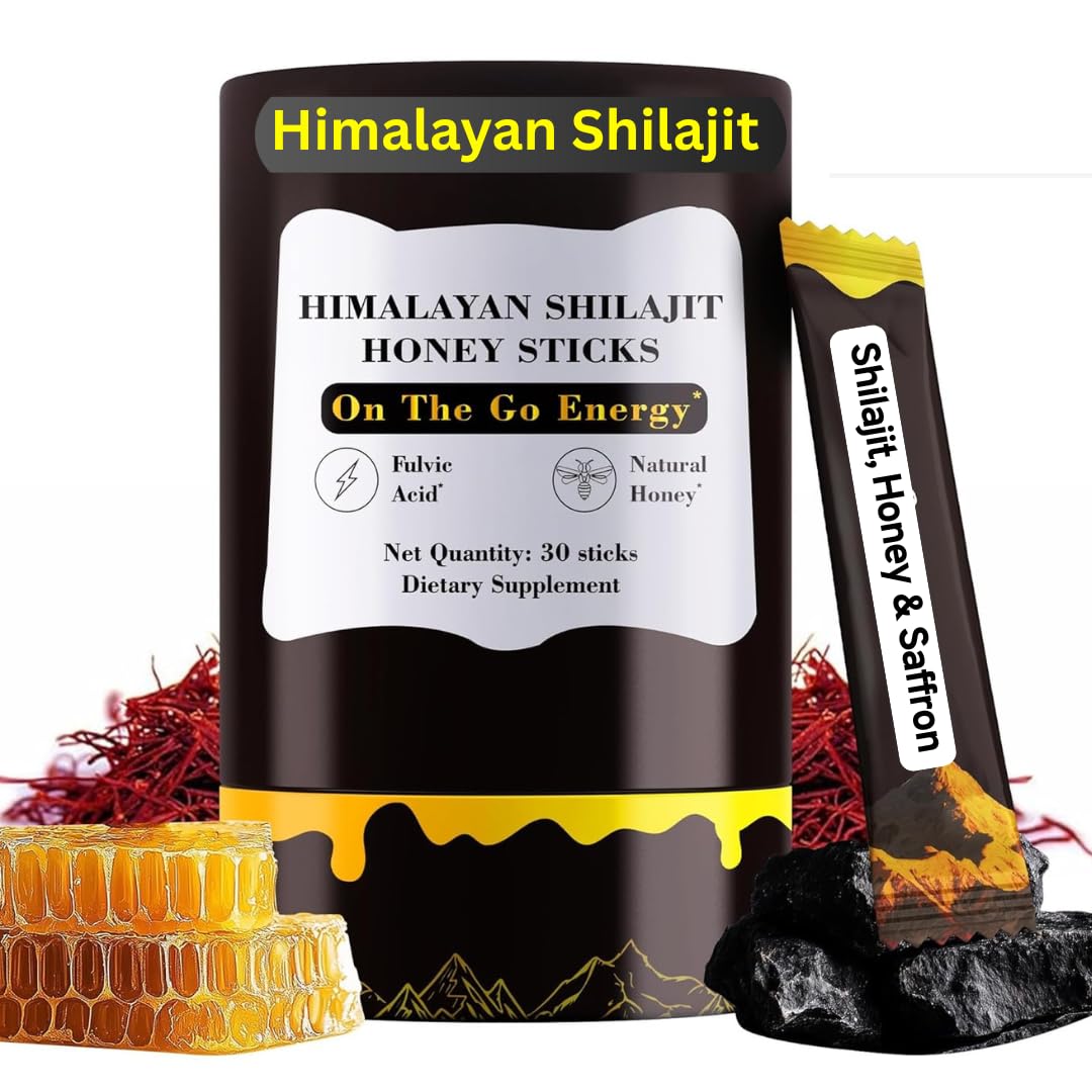 Himalayan Honey Sticks with Saffron – Natural Wellness Treat – 30 Count