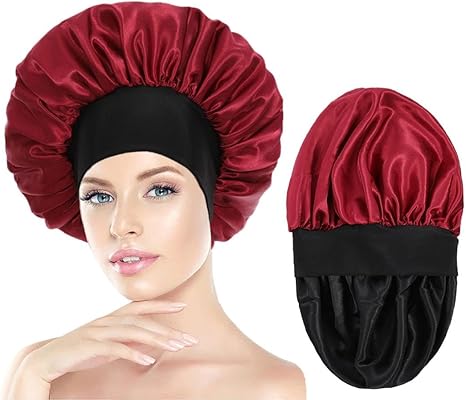 Double Layer Satin Silk Hair Bonnet