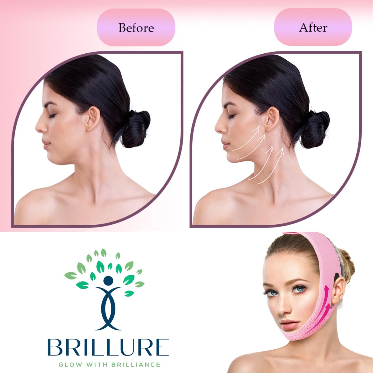 Reusable V Line Facial Mask – Adjustable Comfort Strap for Daily Skincare