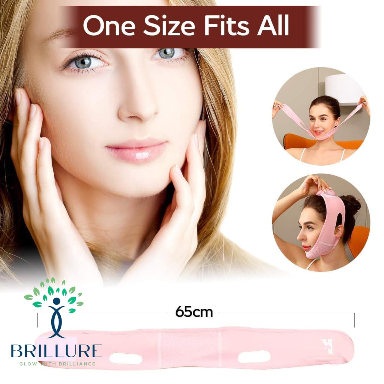 Reusable V Line Facial Mask – Adjustable Comfort Strap for Daily Skincare