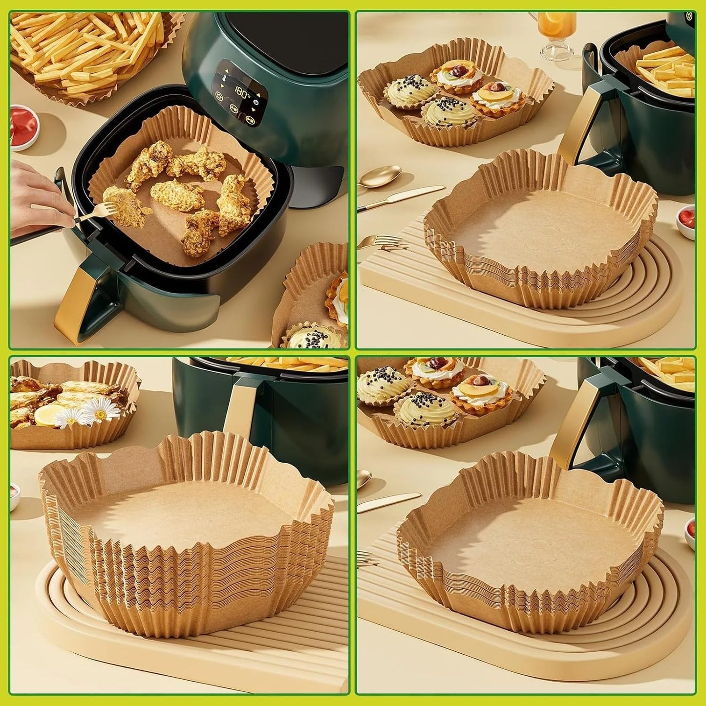200 Pcs 8" Air Fryer Liner