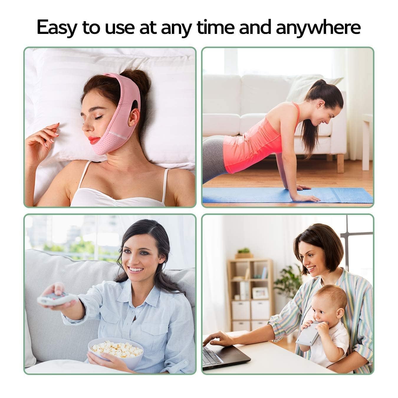 Reusable V Line Facial Mask – Adjustable Comfort Strap for Daily Skincare